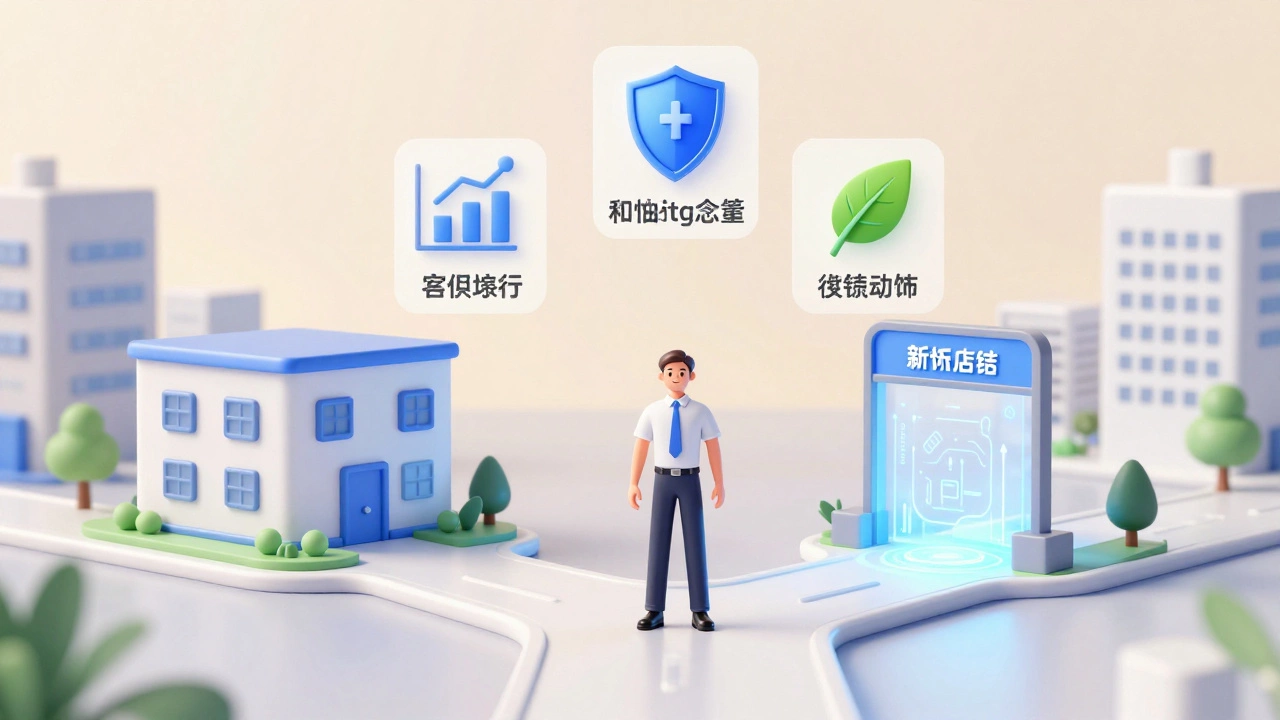 Professional choosing career path between stable and tech firms