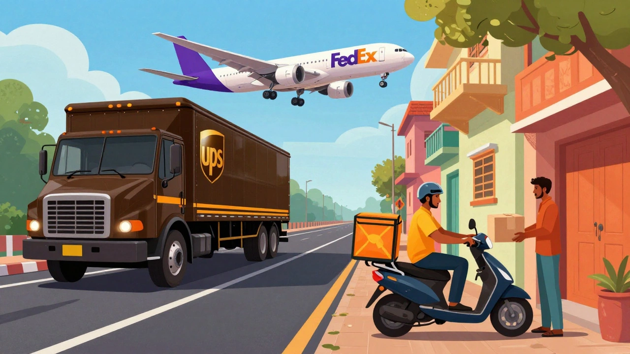 Comparison of national trucks versus local scooter delivery